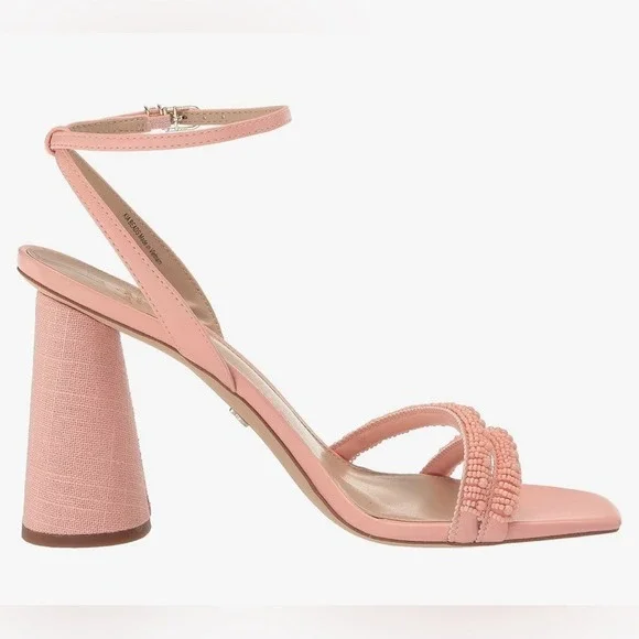 Sam Edelman Kia Block Heel Pink Size 6 Sandals Square Toe Ankle Strap - Picture 7 of 16